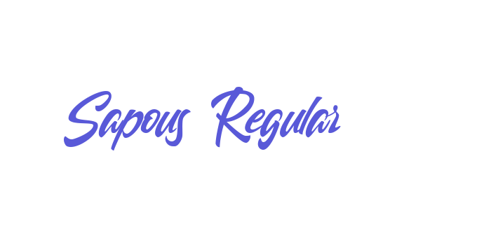 Sapous Regular Font Download