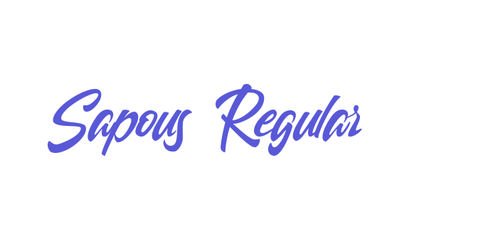 Sapous Regular Font