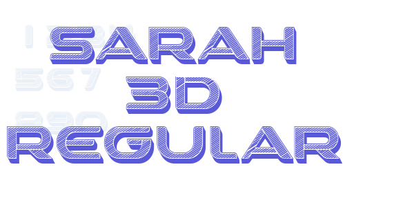 Sarah 3D Regular font