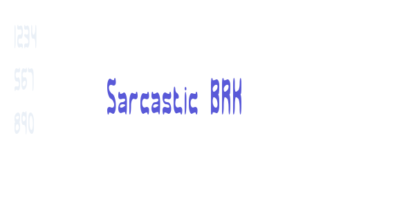 Sarcastic BRK font