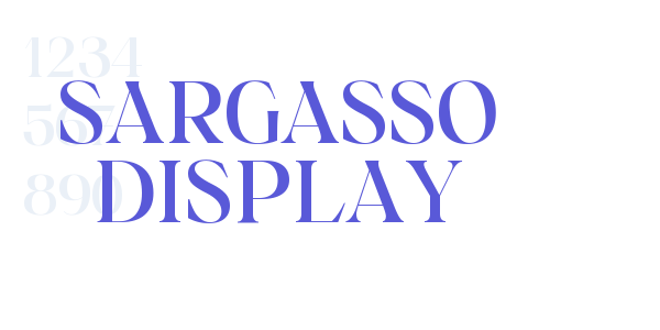 Sargasso Display font free