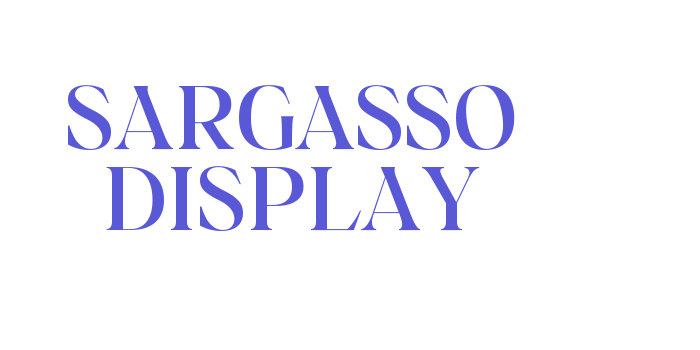 Sargasso Display Font Download