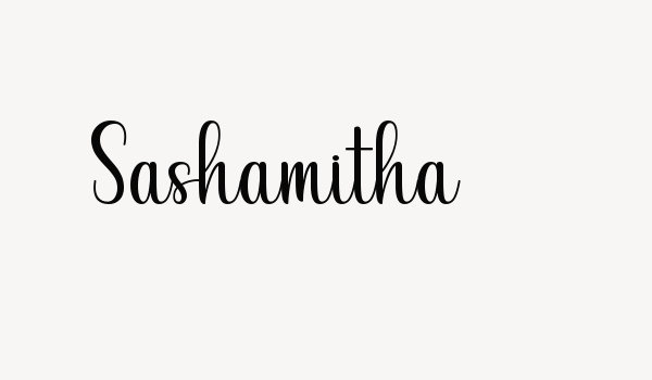 Sashamitha Font