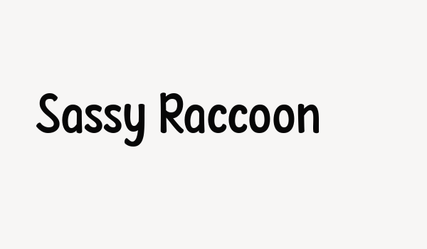 Sassy Raccoon Font