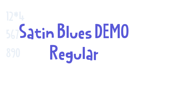 Satin Blues DEMO Regular font free