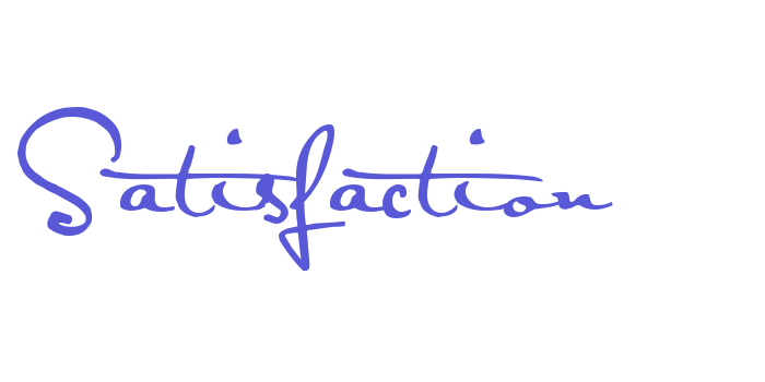 Satisfaction Font