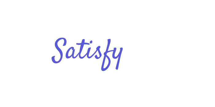 Satisfy Font Download