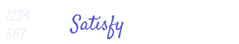 Satisfy-related font
