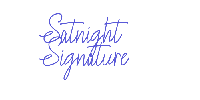 Satnight Signature Font Download