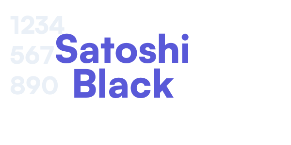 Satoshi Black font free