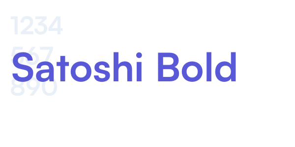 Satoshi Bold font free