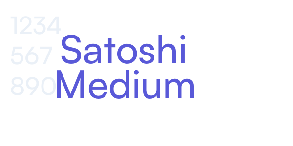 Satoshi Medium font free