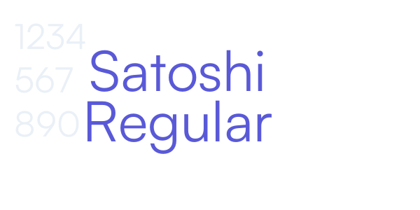 Satoshi Regular font free