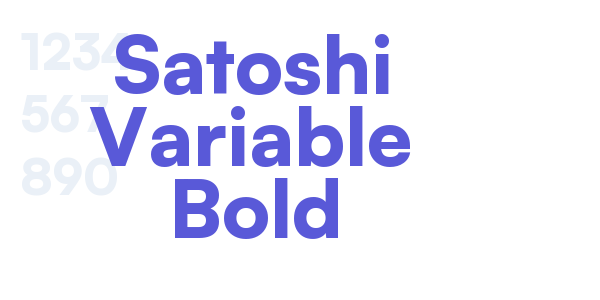 Satoshi Variable Bold font free