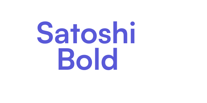 Satoshi Bold Font