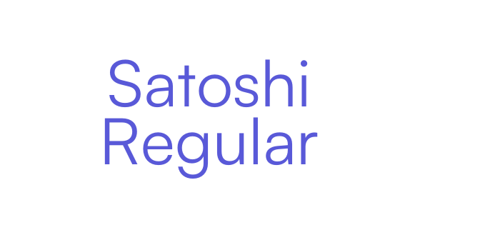 Satoshi Regular Font Download