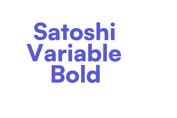 Satoshi Variable Bold Font