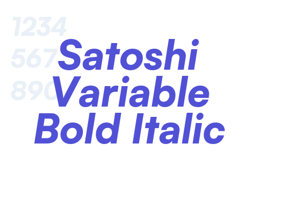 Satoshi Variable Bold Italic