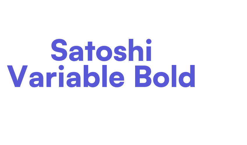 Satoshi Variable Bold Font