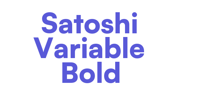 Satoshi Variable Bold Font Download