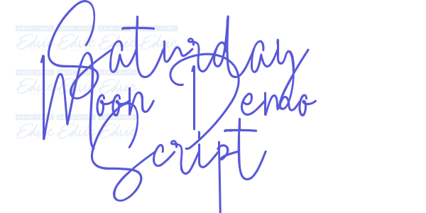 Saturday Moon Demo Script font free