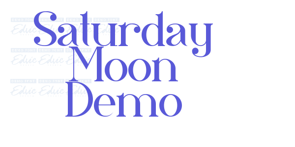 Saturday Moon Demo font free