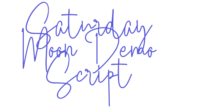 Saturday Moon Demo Script Font Download