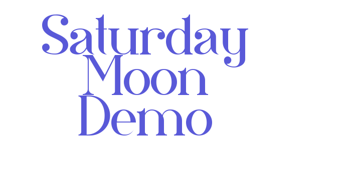 Saturday Moon Demo Font Download