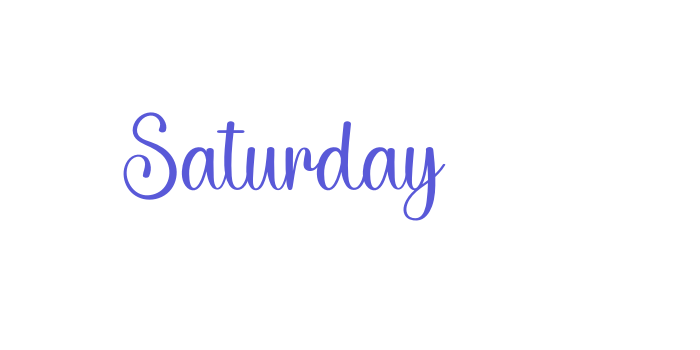 Saturday Font Download