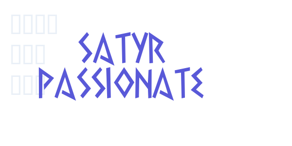 Satyr Passionate font free