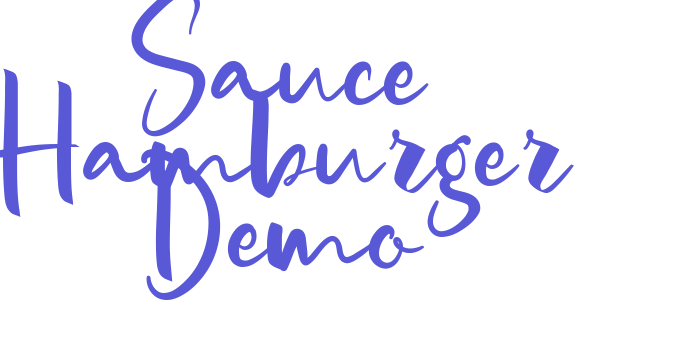 Sauce Hamburger Demo Font Download