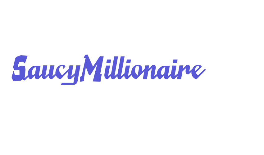 SaucyMillionaire Font