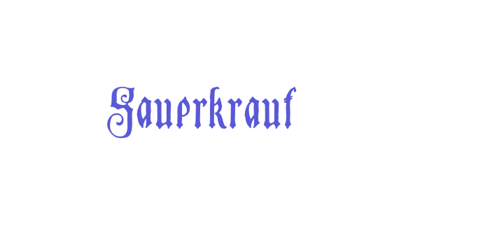 Sauerkraut Font Download