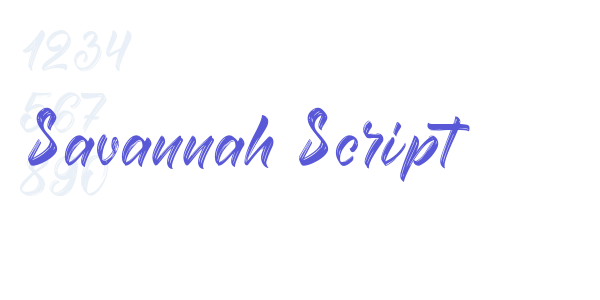 Savannah Script font