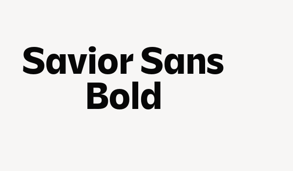 Savior Sans Bold Font