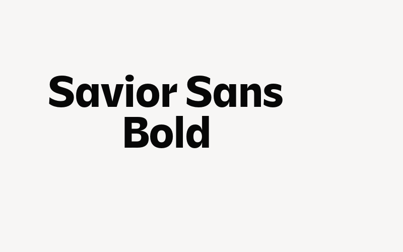 Savior Sans Bold Font