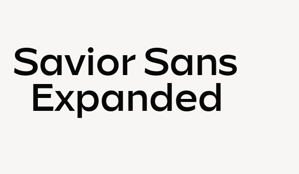 Savior Sans Expanded Font