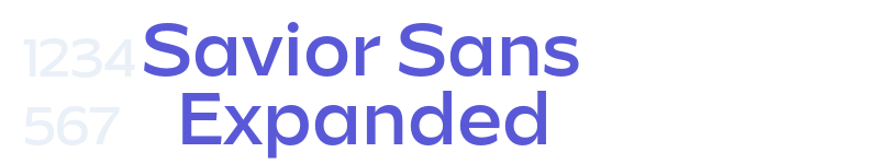 Savior Sans Expanded-related font