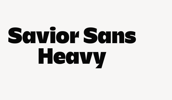 Savior Sans Heavy Font