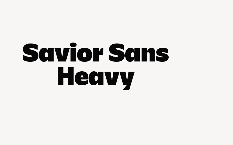 Savior Sans Heavy Font