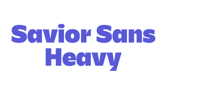 Savior Sans Heavy Font Download