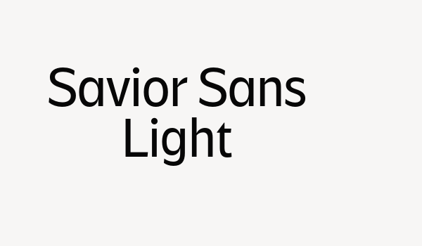 Savior Sans Light Font