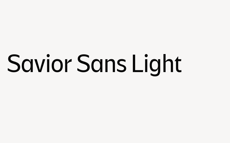 Savior Sans Light Font