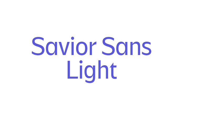 Savior Sans Light Font Download