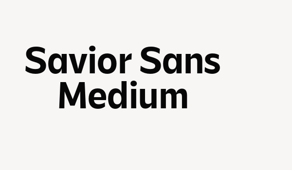 Savior Sans Medium Font