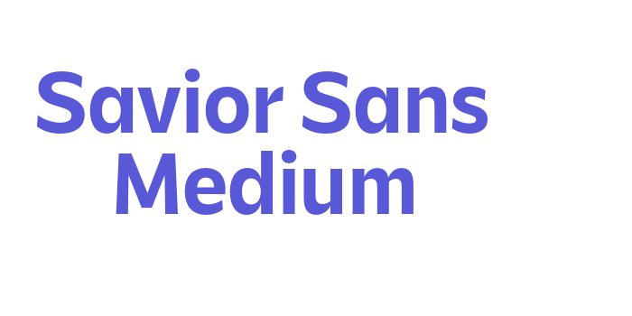 Savior Sans Medium Font