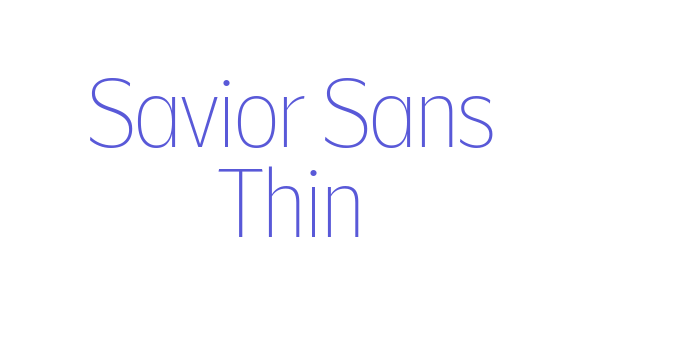 Savior Sans Thin Font