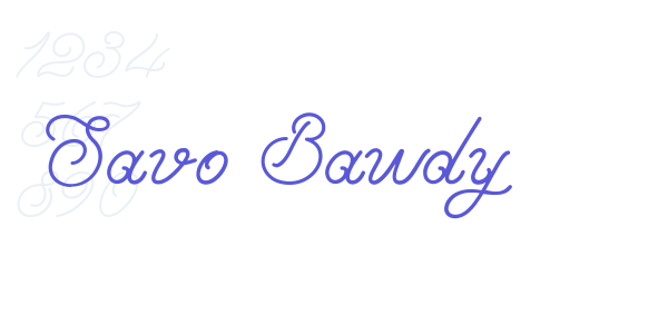 Savo Bawdy font