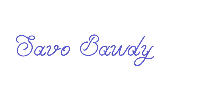 Savo Bawdy Font Download