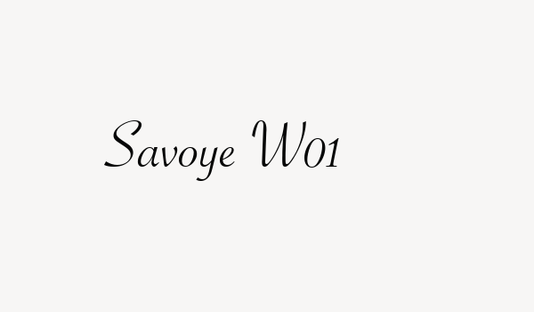 Savoye W01 Font